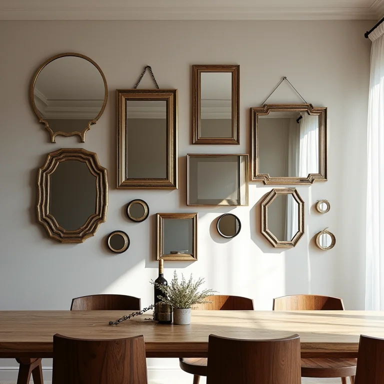 Composição de espelhos como obra de arte