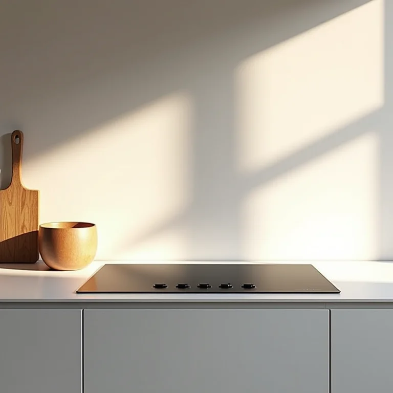 Cooktop embutido otimizando o espaço na cozinha