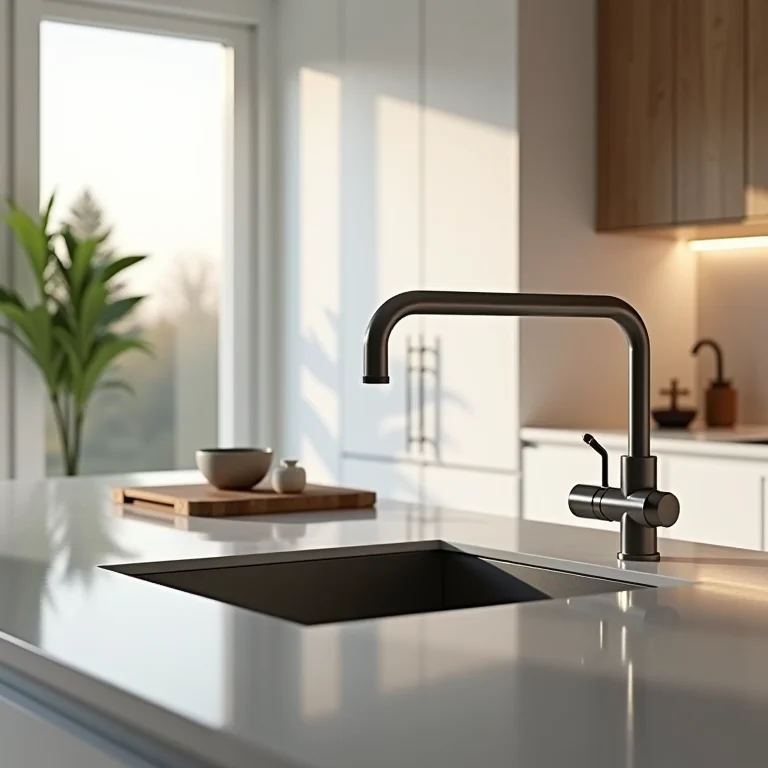 Cozinha valorizada com a instalação de uma pia de inox