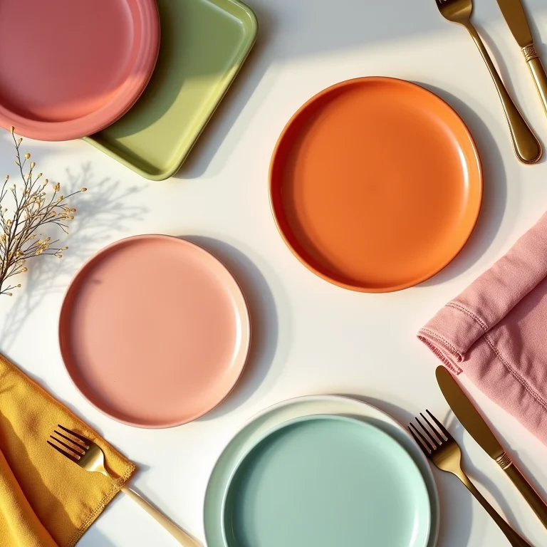 Decoração de brunch com paleta de cores desorganizada.