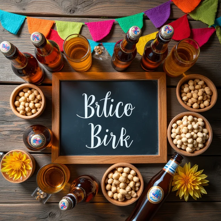 Decoração de festa com tema de boteco.