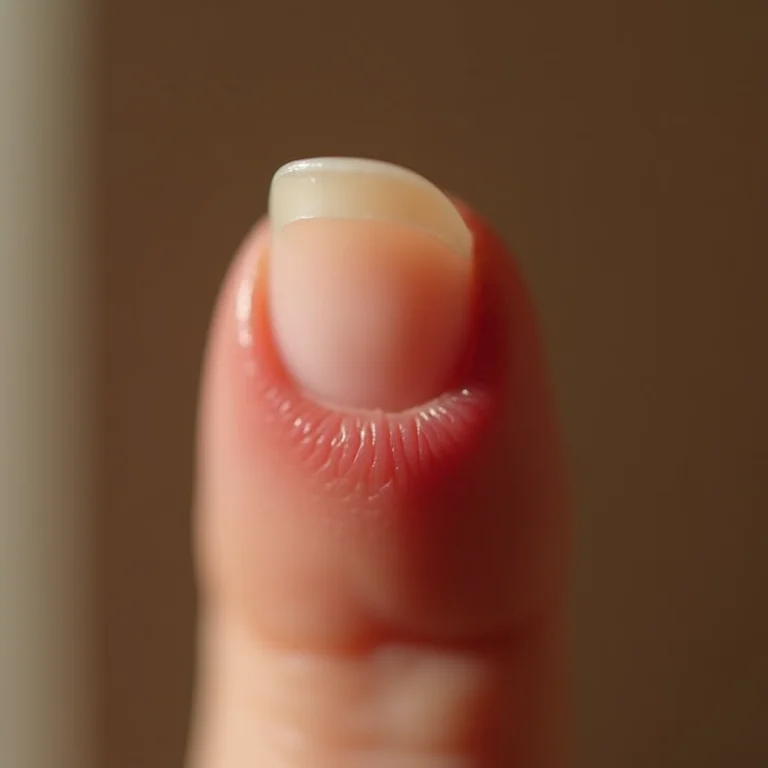 Dedo com cutícula inflamada