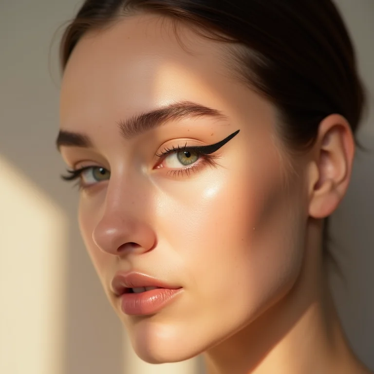 Delineador de sobrancelhas escuro para clean make up