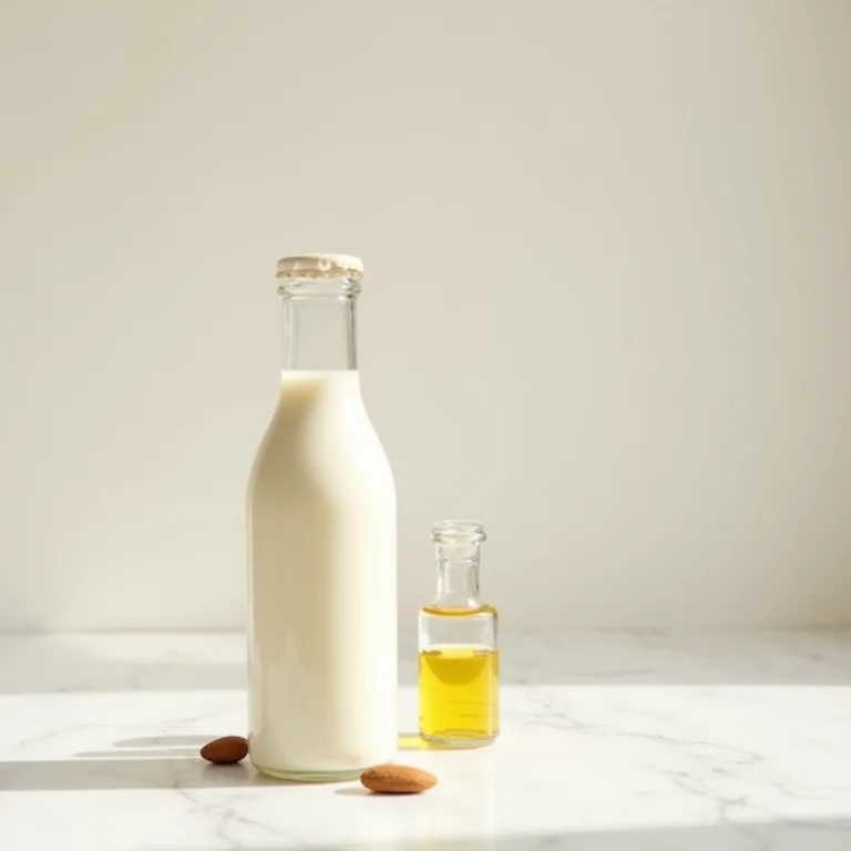 Demaquilante caseiro de leite e óleo de amêndoas