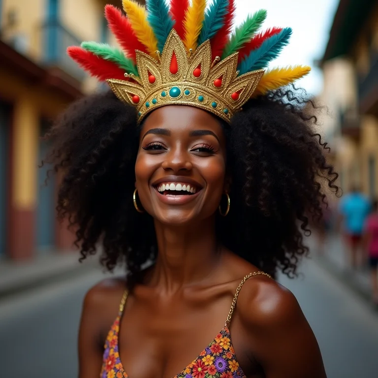 Desfile de escola de samba no Rio de Janeiro