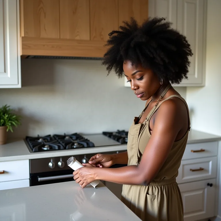 Designer de cozinha planejando móveis para eletrodomésticos embutidos