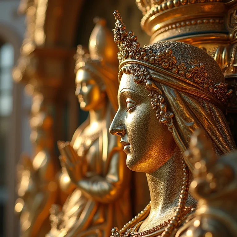 Detalhe da Berlinda de Nossa Senhora de Nazaré