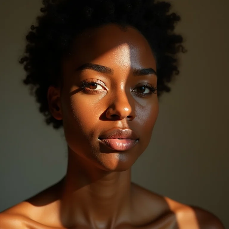 Detalhe de sobrancelha micropigmentada fio a fio em mulher morena