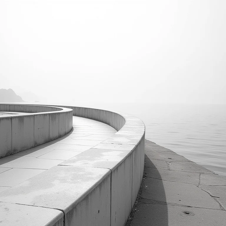 Detalhe do calçadão de Copacabana em preto e branco