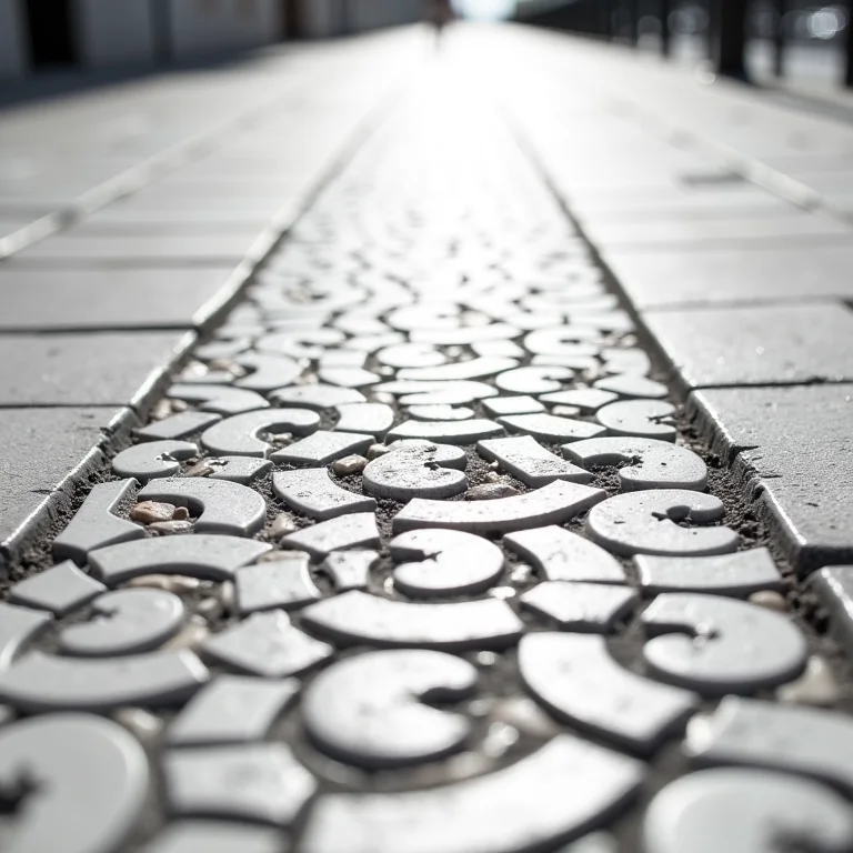 Detalhe do mosaico do calçadão de Copacabana
