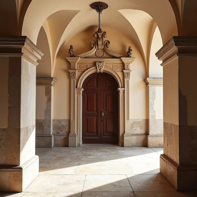 Detalhes arquitetônicos da Capela de Nossa Senhora do Rosário dos Pretos em Tiradentes