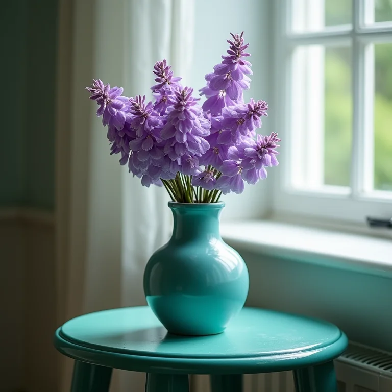 Detalhes decorativos em cores análogas.