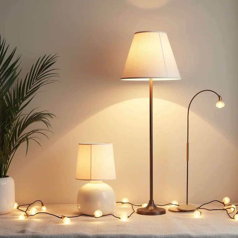 Diferentes fontes de iluminação para quarto de casal