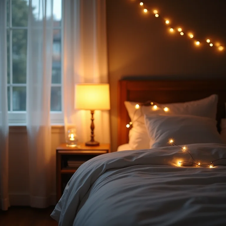 Diferentes opções de iluminação para um quarto de solteiro