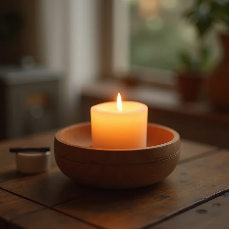 Difusor de aromas a vela em ambiente acolhedor