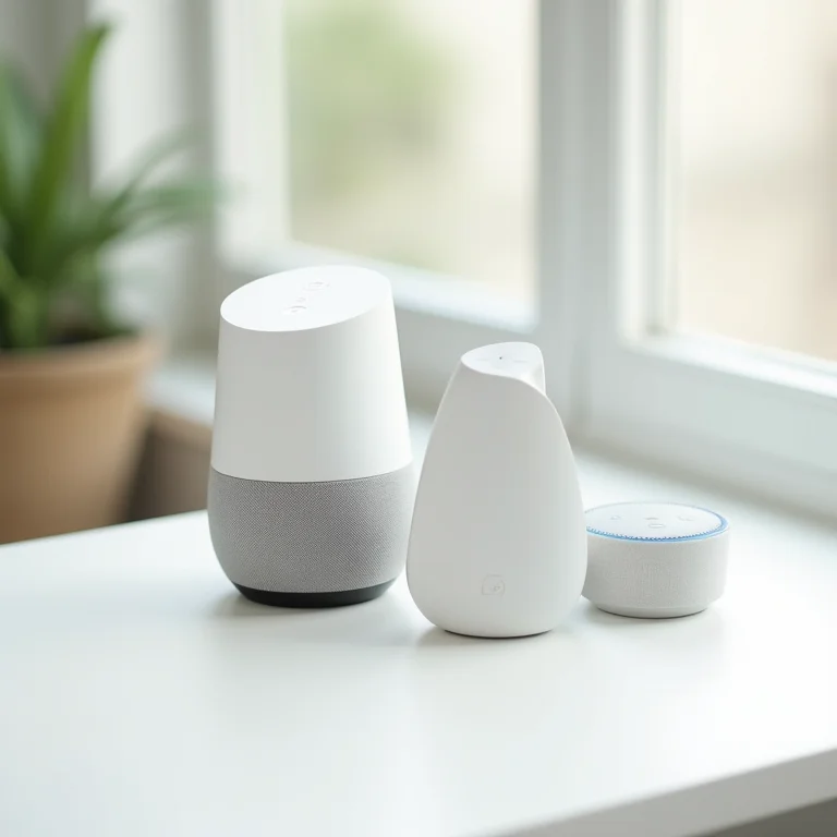 Dispositivos VoIP em fundo branco.