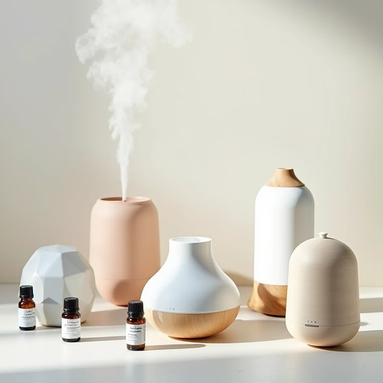 Diversos difusores elétricos para aromaterapia