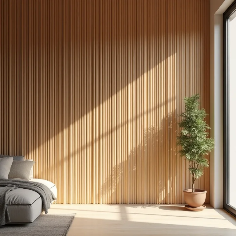 Divisória de ambiente feita de bambu