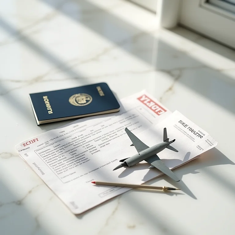 Documentos de viagem para São Petersburgo.