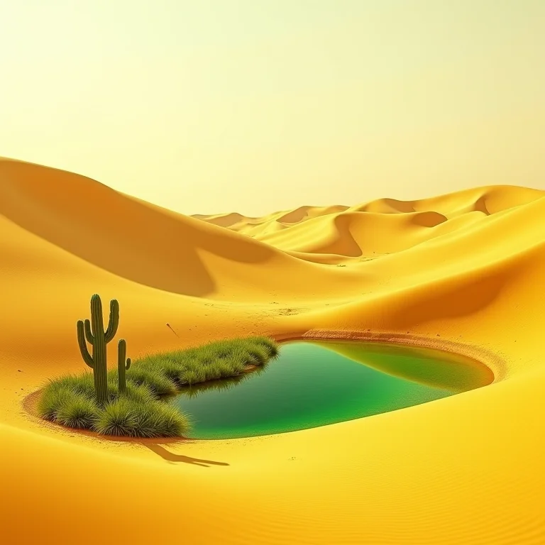 Dunas douradas e oásis verdejante no Jalapão, Tocantins.