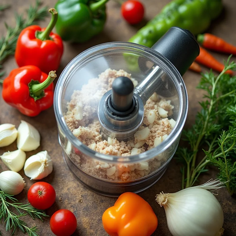 Economize tempo na cozinha com um triturador de alimentos.