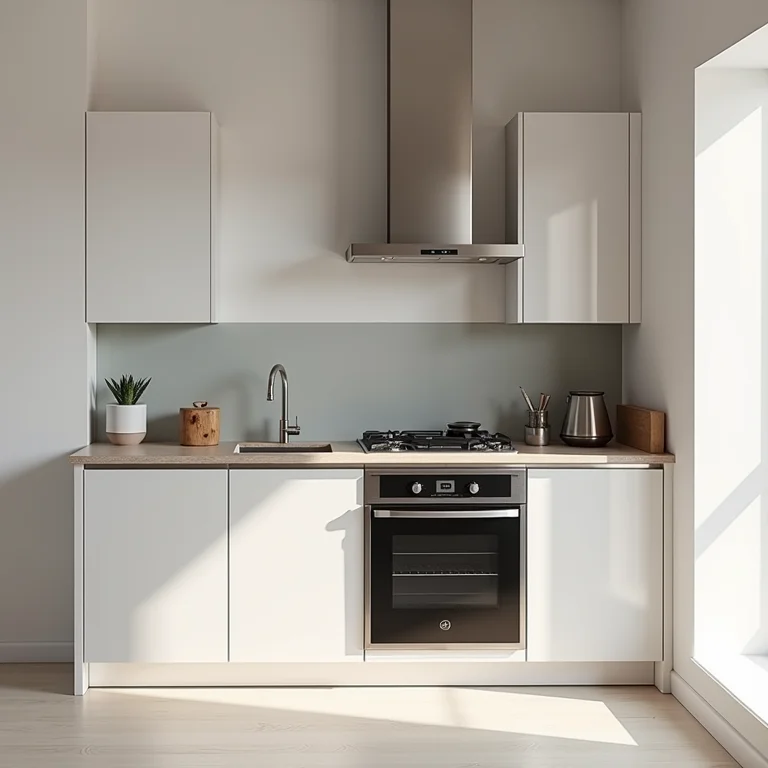 Eletrodomésticos compactos em cozinha de canto