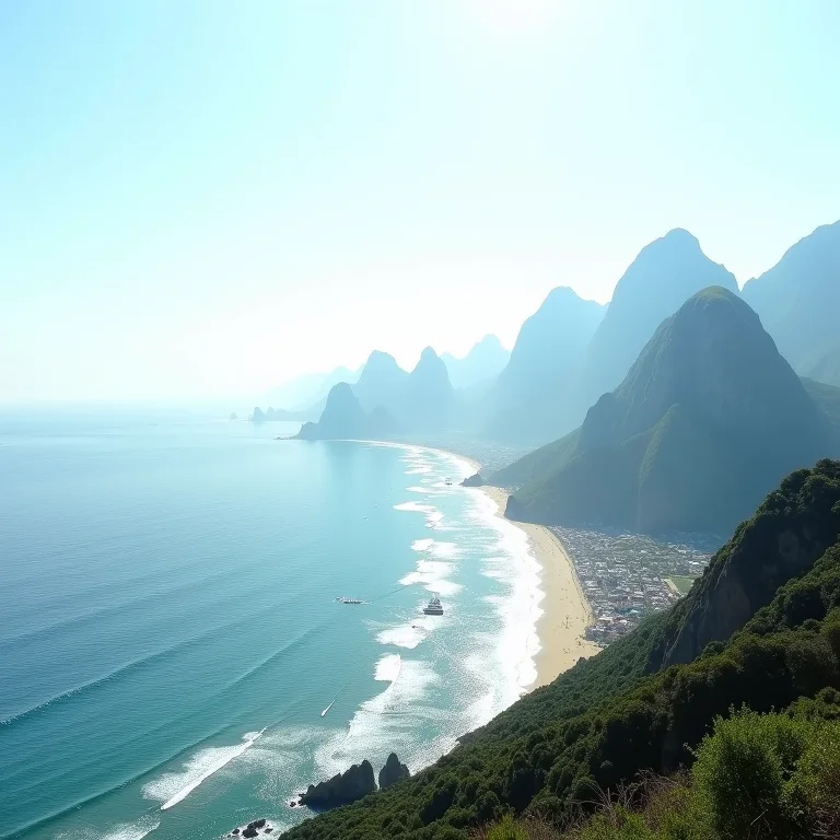 Encontro do mar e da montanha em Copacabana