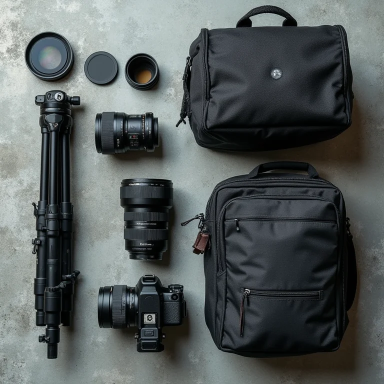 Equipamento fotográfico profissional para fotografar o Cristo Redentor.