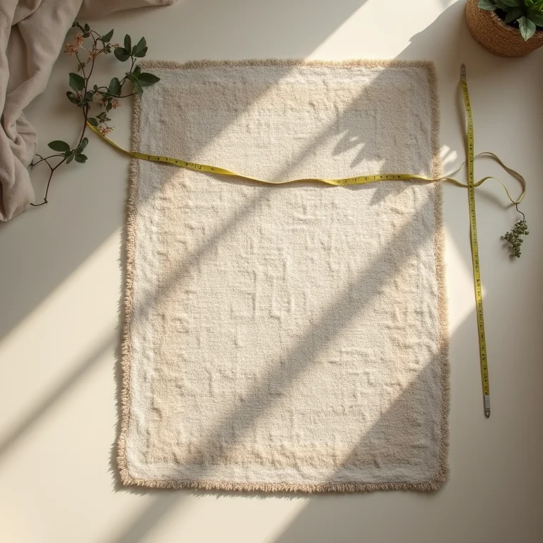 Erro de tamanho de tapete em ambiente residencial.