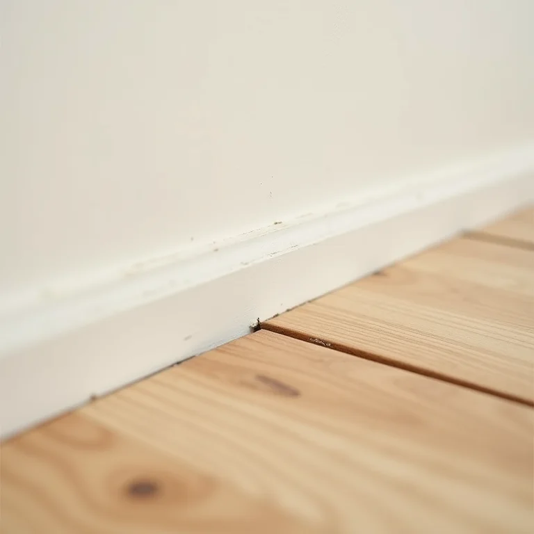 Espaçamento incorreto entre piso laminado e parede