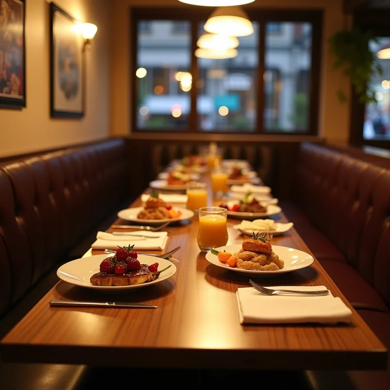 Espaço apertado para brunch