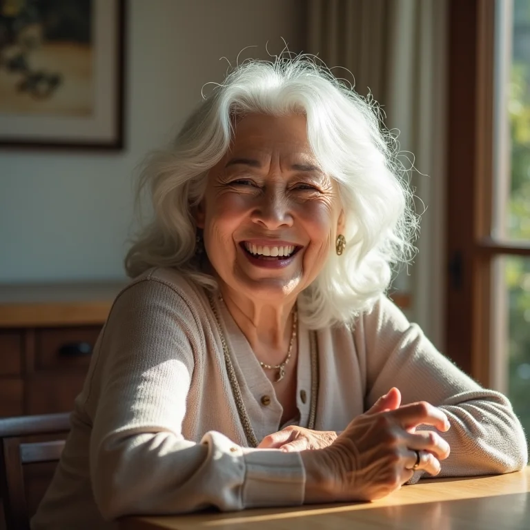 Especialista dando dicas sobre mesa de jantar.