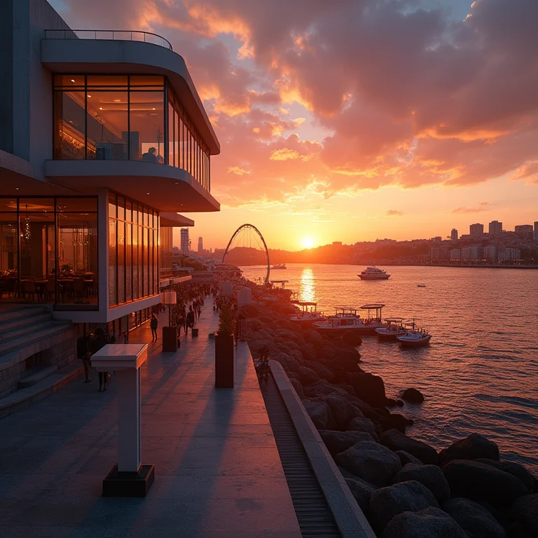 Estação das Docas ao pôr do sol