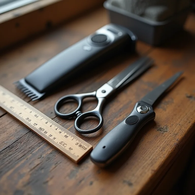 Ferramentas para definir o comprimento da barba