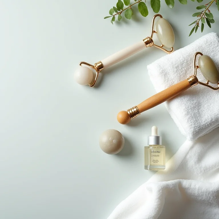 Ferramentas para drenagem linfática facial em casa.