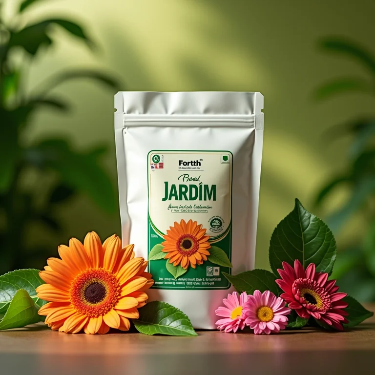 Fertilizante Forth Jardim com flores e folhas verdes