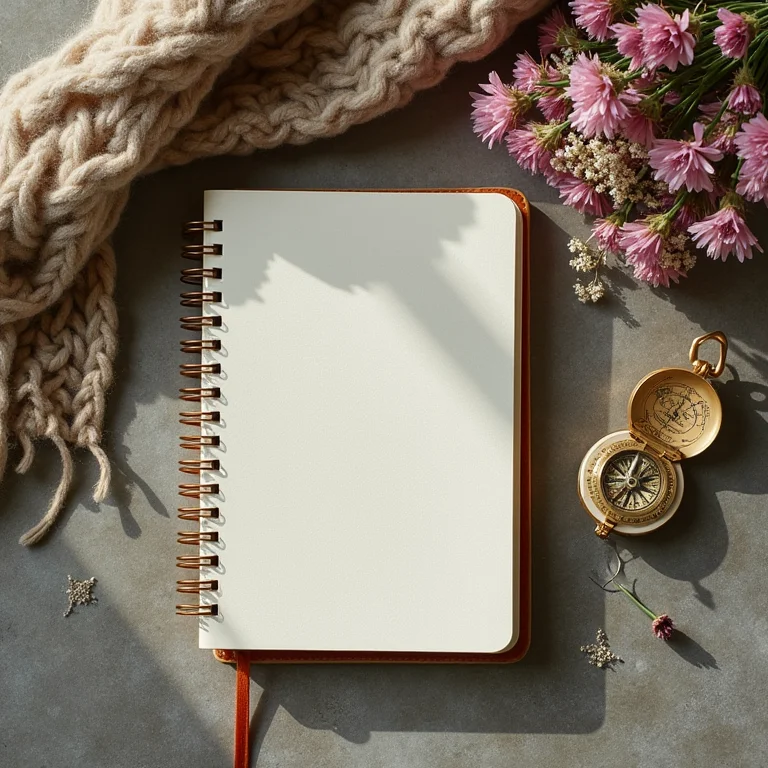 Flat lay com itens de viagem e guia da Chapada dos Veadeiros