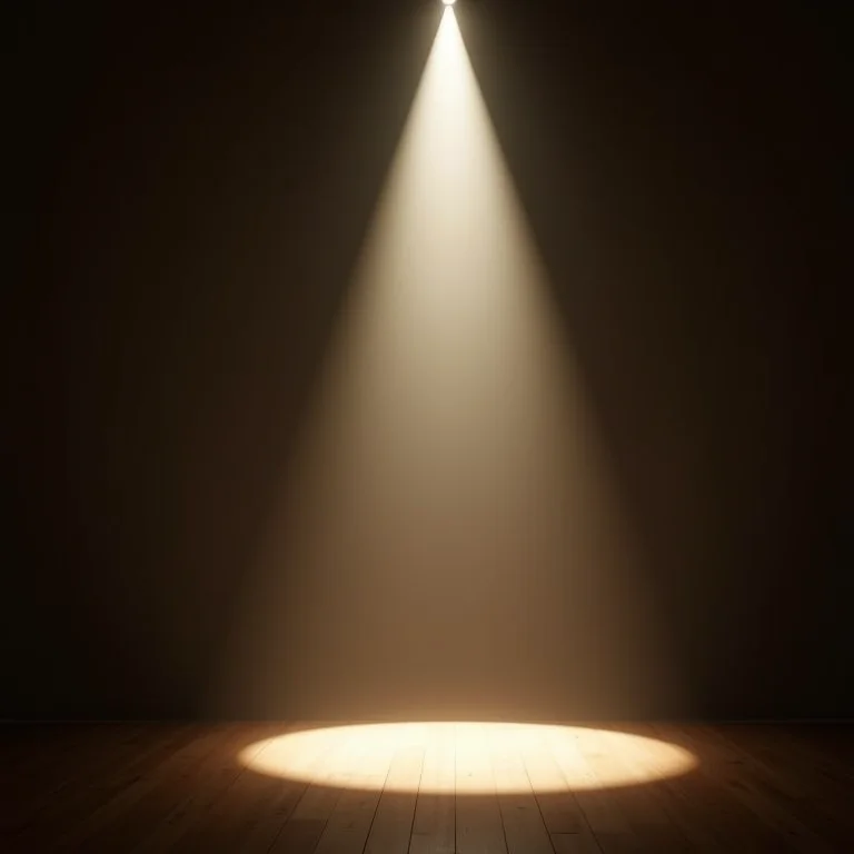 Foco de luz centralizado em um ambiente