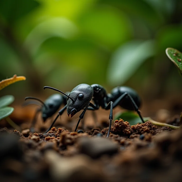 Formigas-cabo-verde em seu habitat na Amazônia