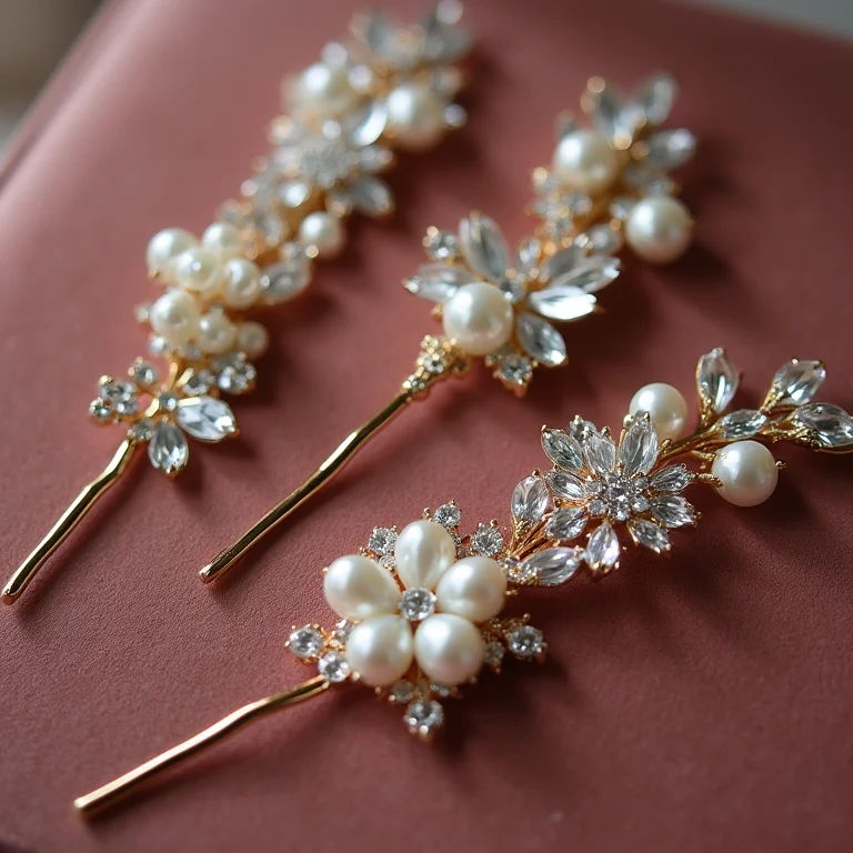 Grampos decorados: um toque de brilho para o seu penteado.