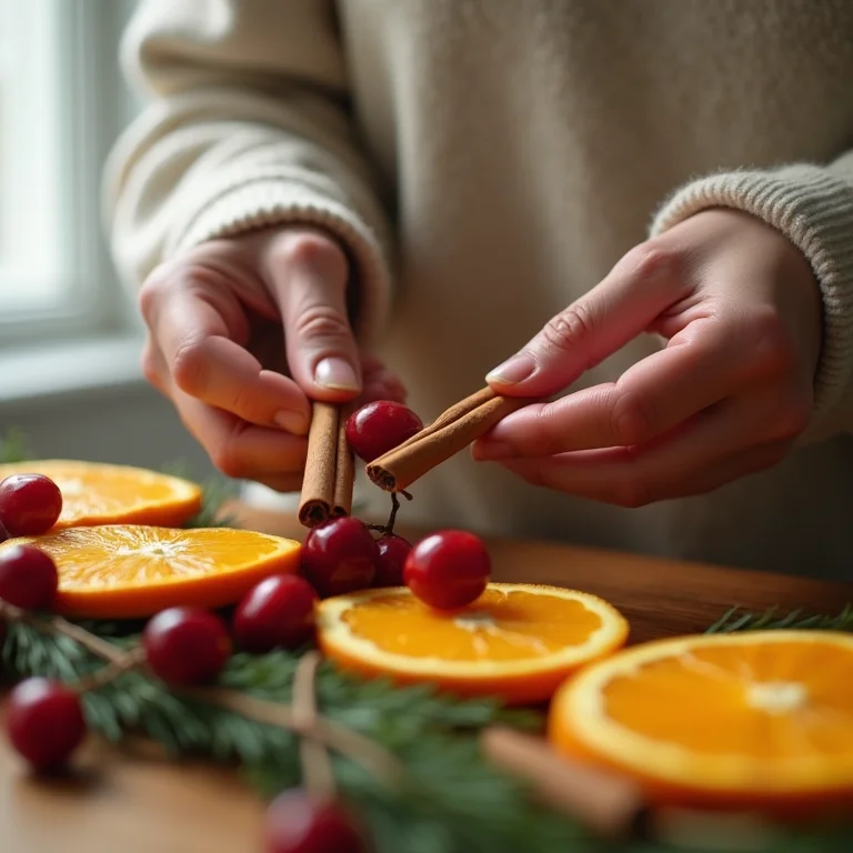 Guirlanda de frutas natalina