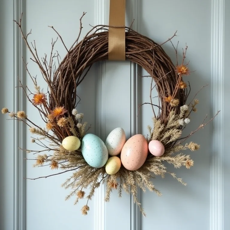 Guirlanda de Páscoa artesanal.