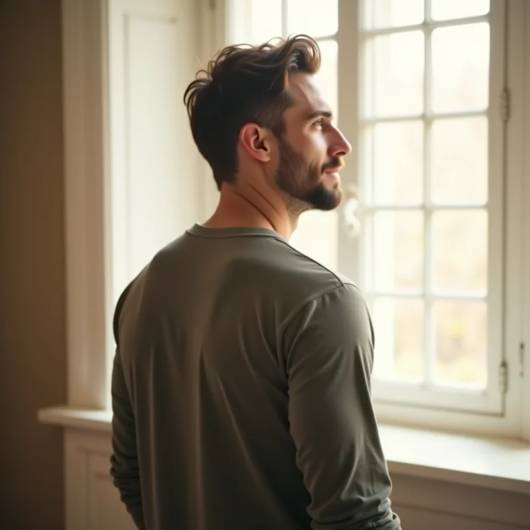 Homem com postura confiante e elegante