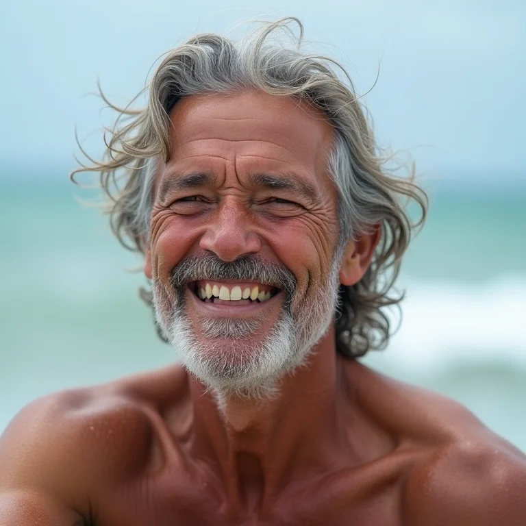 Homem kitesurfando em Jericoacoara, Ceará.