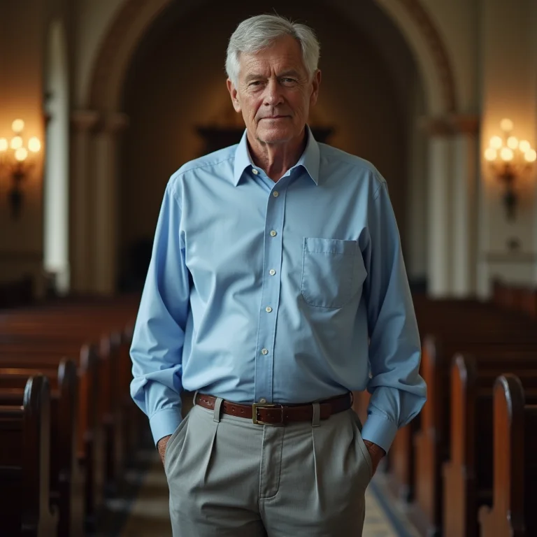 Homem maduro vestindo calça social e camisa