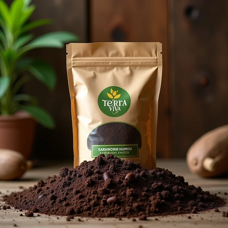 Húmus de minhoca Terra Viva em close-up