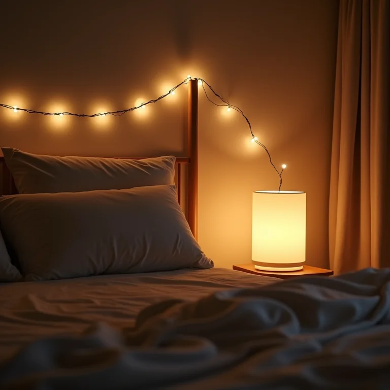 Iluminação estratégica em quarto de casal pequeno