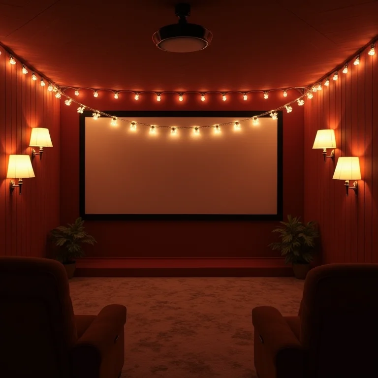 Iluminação estratégica para cinema em casa.