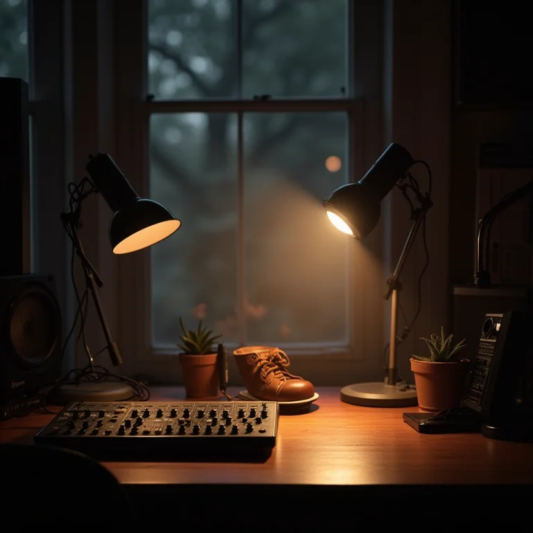 Iluminação inadequada em home studio.