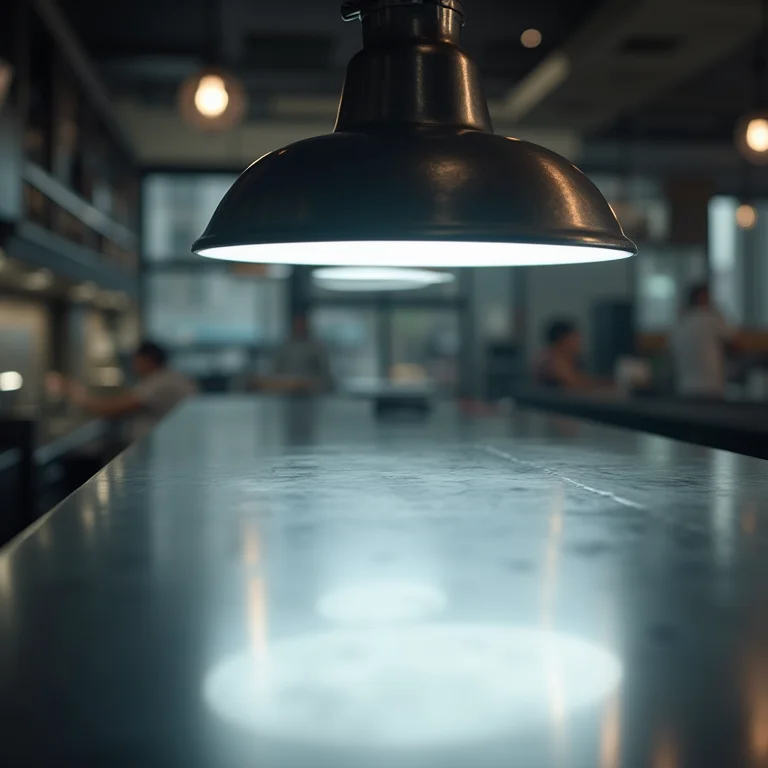 Iluminação inadequada em restaurante